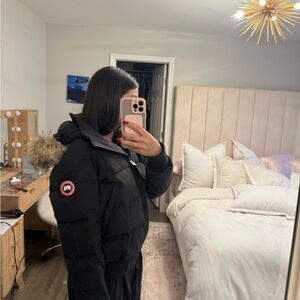 Authentic Canada Goose Black bomber puffer with Fur Hood